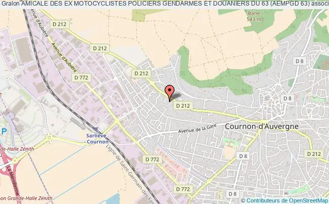plan association Amicale Des Ex Motocyclistes Policiers Gendarmes Et Douaniers Du 63 (aempgd 63) Cournon-d'Auvergne