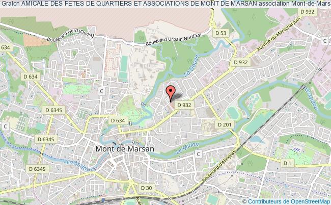 plan association Amicale Des Fetes De Quartiers Et Associations De Mont De Marsan Mont-de-Marsan
