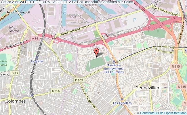 plan association Amicale Des Fleurs - Affiliee A La Cnl Asnières-sur-Seine