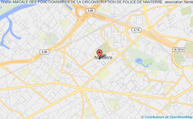 plan association Amicale Des Fonctionnaires De La Circonscription De Police De Nanterre. Nanterre