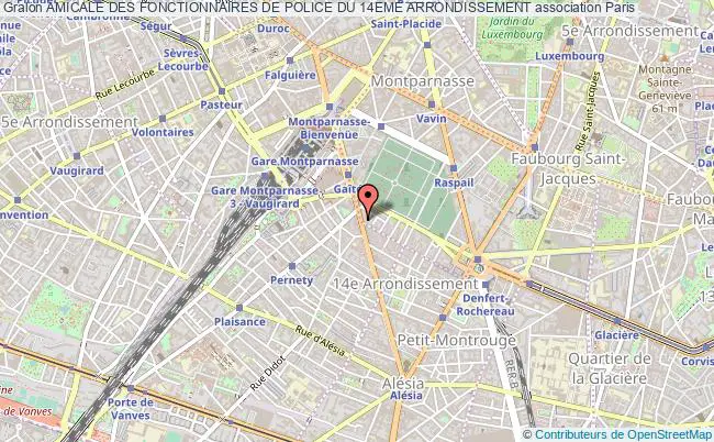 plan association Amicale Des Fonctionnaires De Police Du 14eme Arrondissement Paris