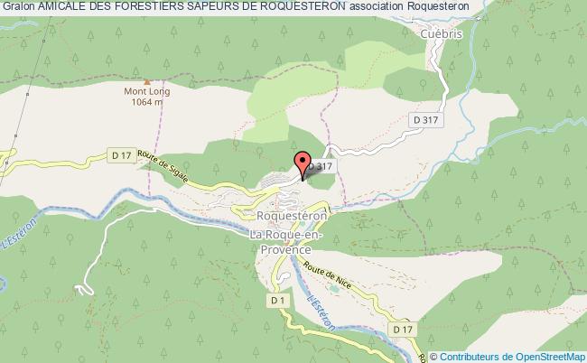 plan association Amicale Des Forestiers Sapeurs De Roquesteron Roquesteron