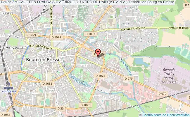 plan association Amicale Des Francais D'afrique Du Nord De L'ain (a.f.a.n.a.) Bourg-en-Bresse