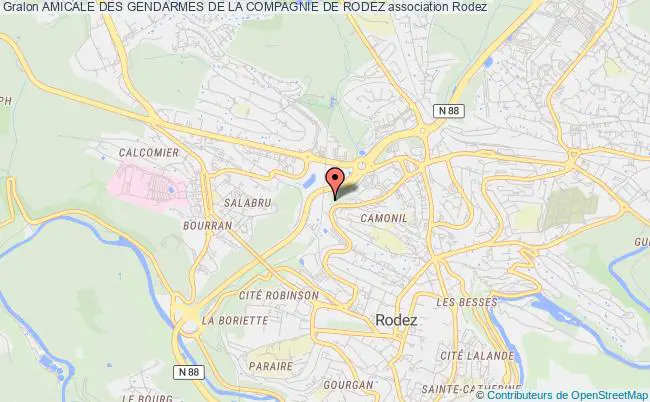 plan association Amicale Des Gendarmes De La Compagnie De Rodez Rodez