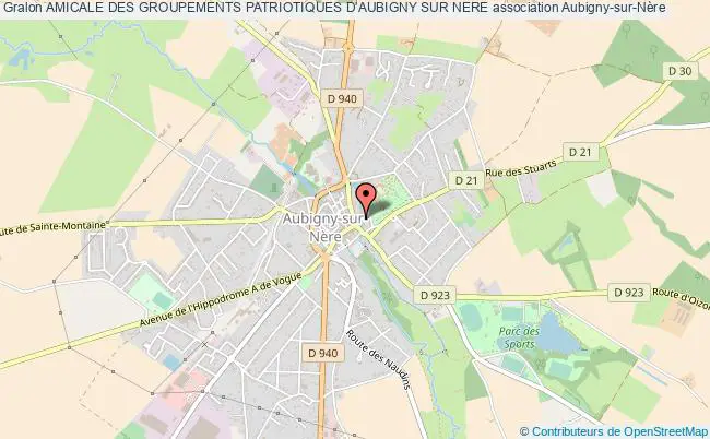 plan association Amicale Des Groupements Patriotiques D'aubigny Sur Nere Aubigny-sur-Nère