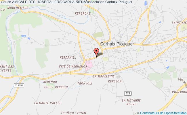 plan association Amicale Des Hospitaliers Carhaisiens Carhaix-Plouguer