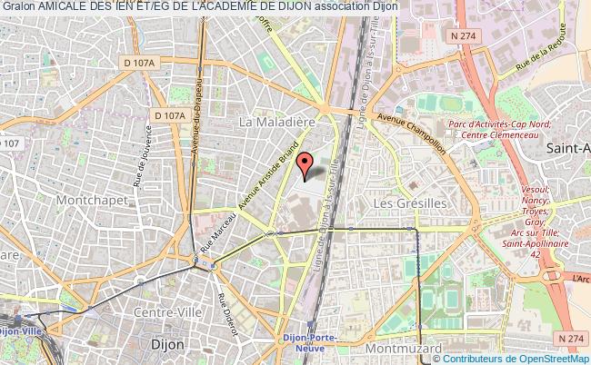 plan association Amicale Des Ien Et/eg De L'academie De Dijon Dijon cedex