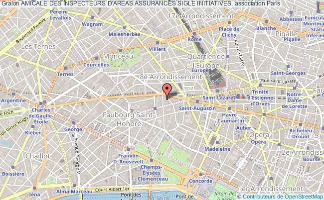 plan association Amicale Des Inspecteurs D'areas Assurances Sigle Initiatives. Paris