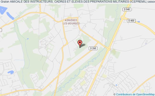 plan association Amicale Des Instructeurs, Cadres Et Eleves Des Preparations Militaires (icepremil) Bourges