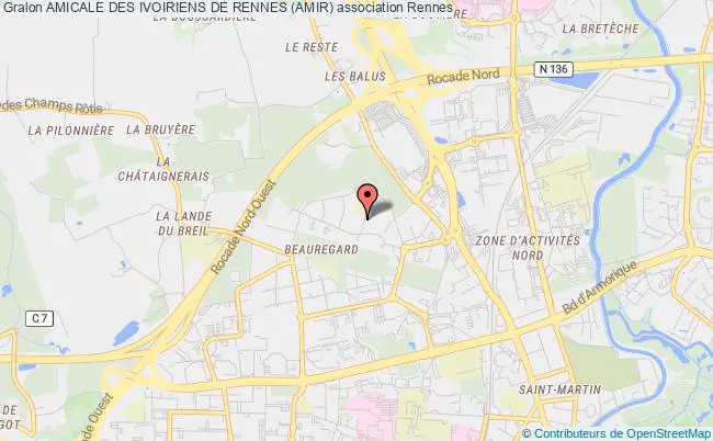 plan association Amicale Des Ivoiriens De Rennes (amir) Rennes