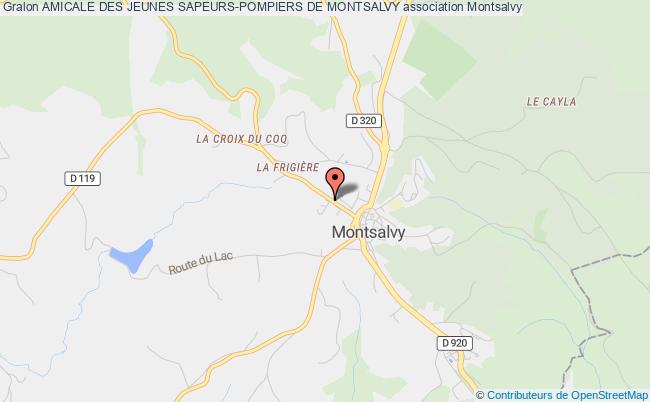 plan association Amicale Des Jeunes Sapeurs-pompiers De Montsalvy Montsalvy