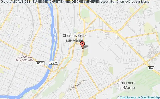 plan association Amicale Des Jeunesses Chretiennes De Chennevieres Chennevières-sur-Marne