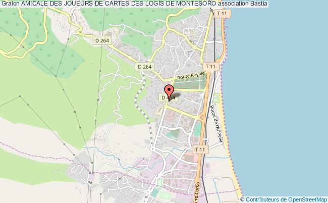 plan association Amicale Des Joueurs De Cartes Des Logis De Montesoro Bastia