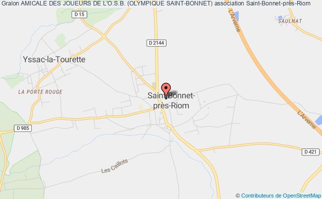 plan association Amicale Des Joueurs De L'o.s.b. (olympique Saint-bonnet) Saint-Bonnet-près-Riom