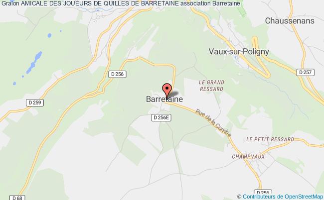 plan association Amicale Des Joueurs De Quilles De Barretaine Barretaine
