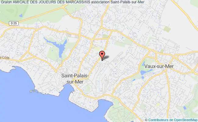 plan association Amicale Des Joueurs Des Marcassins Saint-Palais-sur-Mer