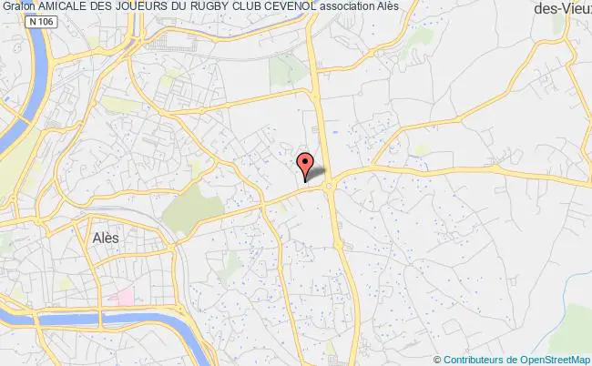 plan association Amicale Des Joueurs Du Rugby Club Cevenol Alès
