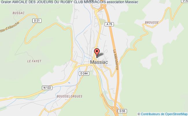 plan association Amicale Des Joueurs Du Rugby Club Massiacois Massiac
