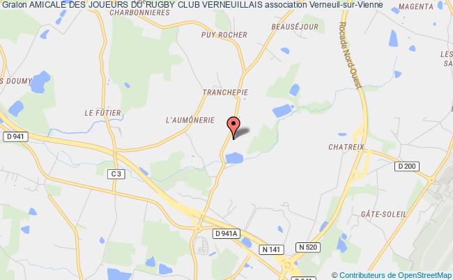 plan association Amicale Des Joueurs Du Rugby Club Verneuillais Verneuil-sur-Vienne