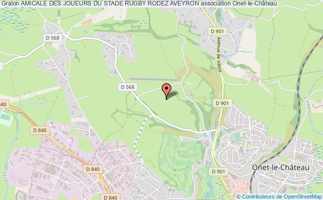 plan association Amicale Des Joueurs Du Stade Rugby Rodez Aveyron Onet-le-Château