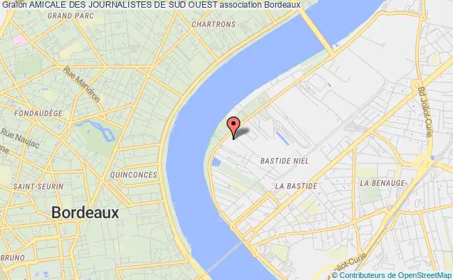 plan association Amicale Des Journalistes De Sud Ouest Bordeaux