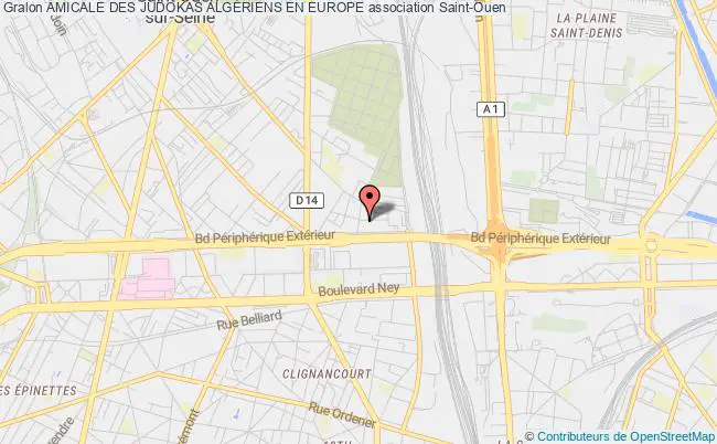 plan association Amicale Des Judokas AlgÉriens En Europe Saint-Ouen-sur-Seine