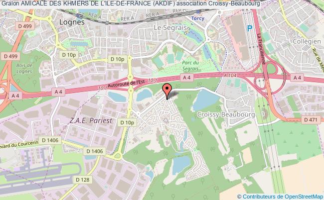 plan association Amicale Des Khmers De L'ile-de-france (akdif) Croissy-Beaubourg