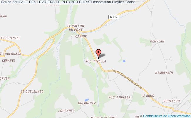 plan association Amicale Des Levriers De Pleyber-christ Pleyber-Christ