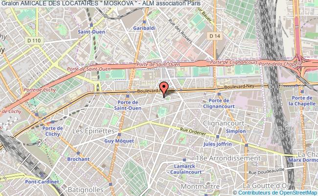 plan association Amicale Des Locataires " Moskova " - Alm Paris