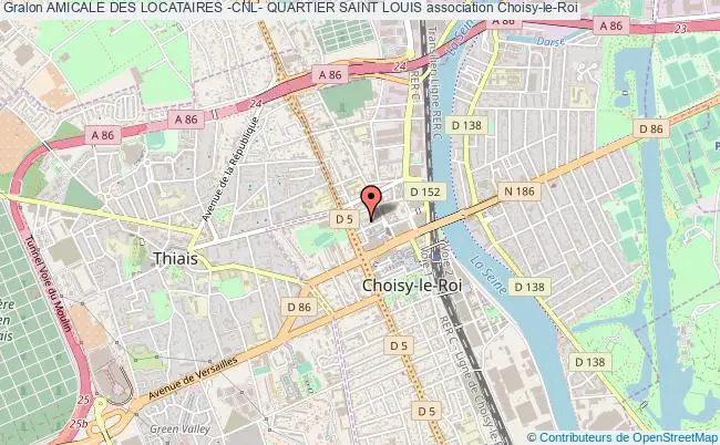 plan association Amicale Des Locataires -cnl- Quartier Saint Louis Choisy-le-Roi