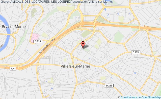 plan association Amicale Des Locataires 'les Logirex' Villiers-sur-Marne
