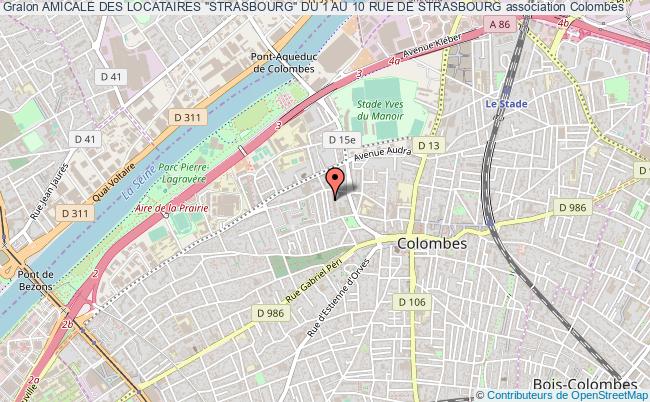 plan association Amicale Des Locataires "strasbourg" Du 1 Au 10 Rue De Strasbourg Colombes