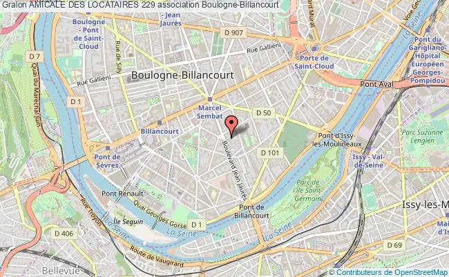 plan association Amicale Des Locataires 229 Boulogne-Billancourt