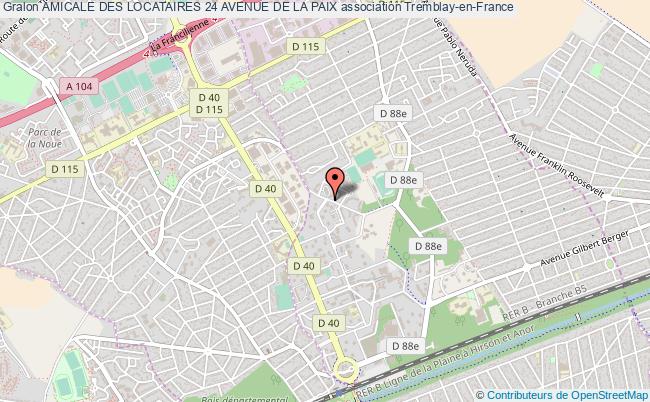 plan association Amicale Des Locataires 24 Avenue De La Paix Tremblay-en-France