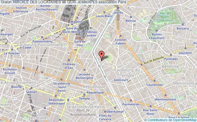 plan association Amicale Des Locataires 88 Quai Jemmapes Paris