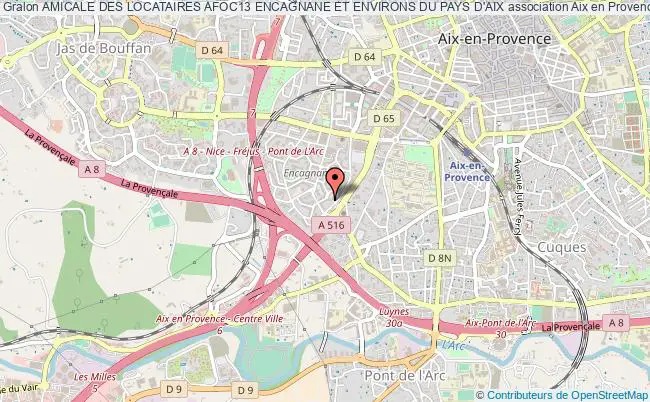 plan association Amicale Des Locataires Afoc13 Encagnane Et Environs Du Pays D'aix Aix-en-Provence