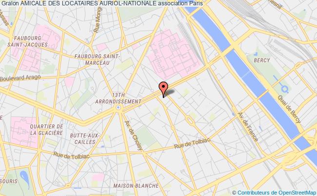 plan association Amicale Des Locataires Auriol-nationale Paris