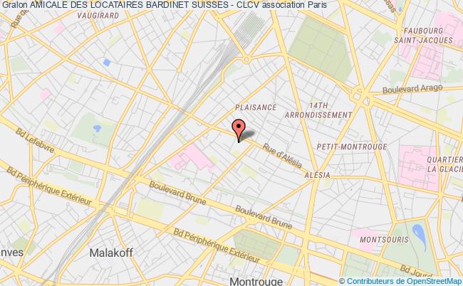 plan association Amicale Des Locataires Bardinet Suisses - Clcv Paris