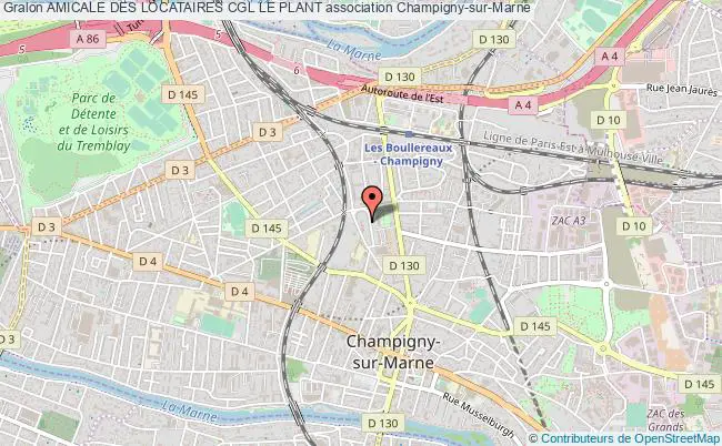 plan association Amicale Des Locataires Cgl Le Plant Champigny-sur-Marne