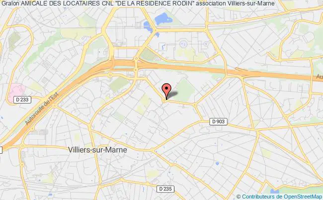 plan association Amicale Des Locataires Cnl "de La Residence Rodin" Villiers-sur-Marne