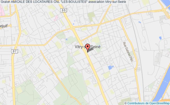 plan association Amicale Des Locataires Cnl "les Boulistes" Vitry-sur-Seine