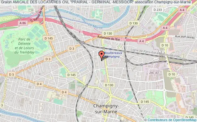 plan association Amicale Des Locataires Cnl "prairial - Germinal -messidor" Champigny-sur-Marne