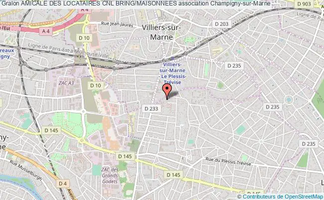 plan association Amicale Des Locataires Cnl Bring/maisonnees Champigny-sur-Marne