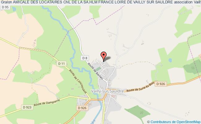 plan association Amicale Des Locataires Cnl De La Sa.hlm France Loire De Vailly Sur Sauldre Vailly-sur-Sauldre