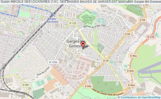 plan association Amicale Des Locataires C.n.l. Des Basses Bauves De Garges-est Garges-lès-Gonesse