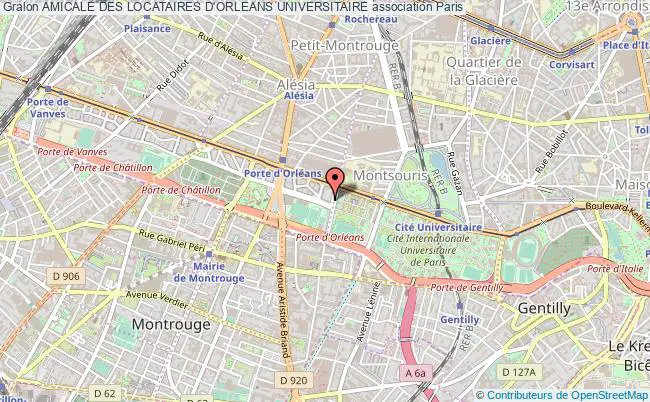 plan association Amicale Des Locataires D'orleans Universitaire Paris