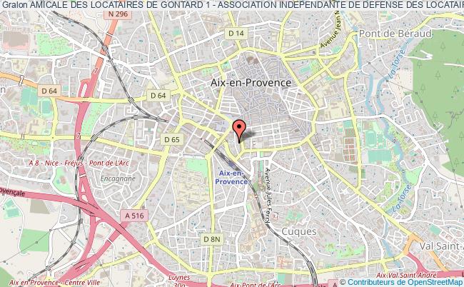 plan association Amicale Des Locataires De Gontard 1 - Association Independante De Defense Des Locataires Aix-en-Provence