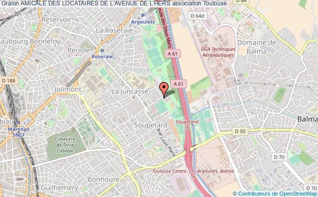 plan association Amicale Des Locataires De L'avenue De L'hers Toulouse