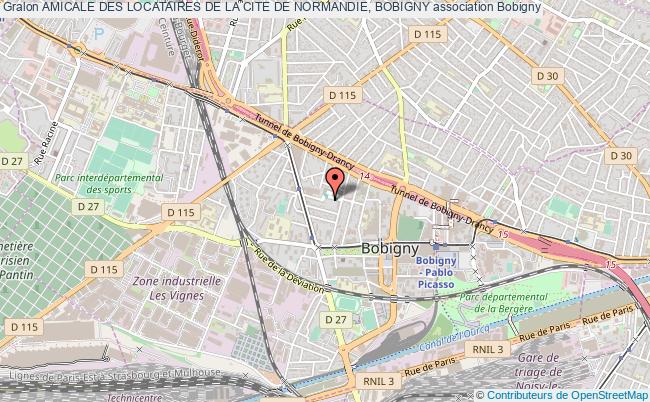 plan association Amicale Des Locataires De La Cite De Normandie, Bobigny Bobigny