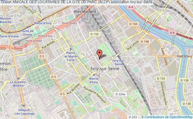 plan association Amicale Des Locataires De La Cite Du Parc (alcp) Ivry-sur-Seine
